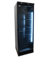 Drankenkoeling Zwart | 382L | Glasdeur | +4°C/+10°C | Statisch met Ventilator | 595x650x1850(h)mm