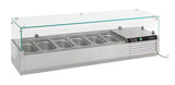 Opzetkoelvitrine | 6x 1/3 GN | +2°C/+8°C | 1500x395x435(h)mm