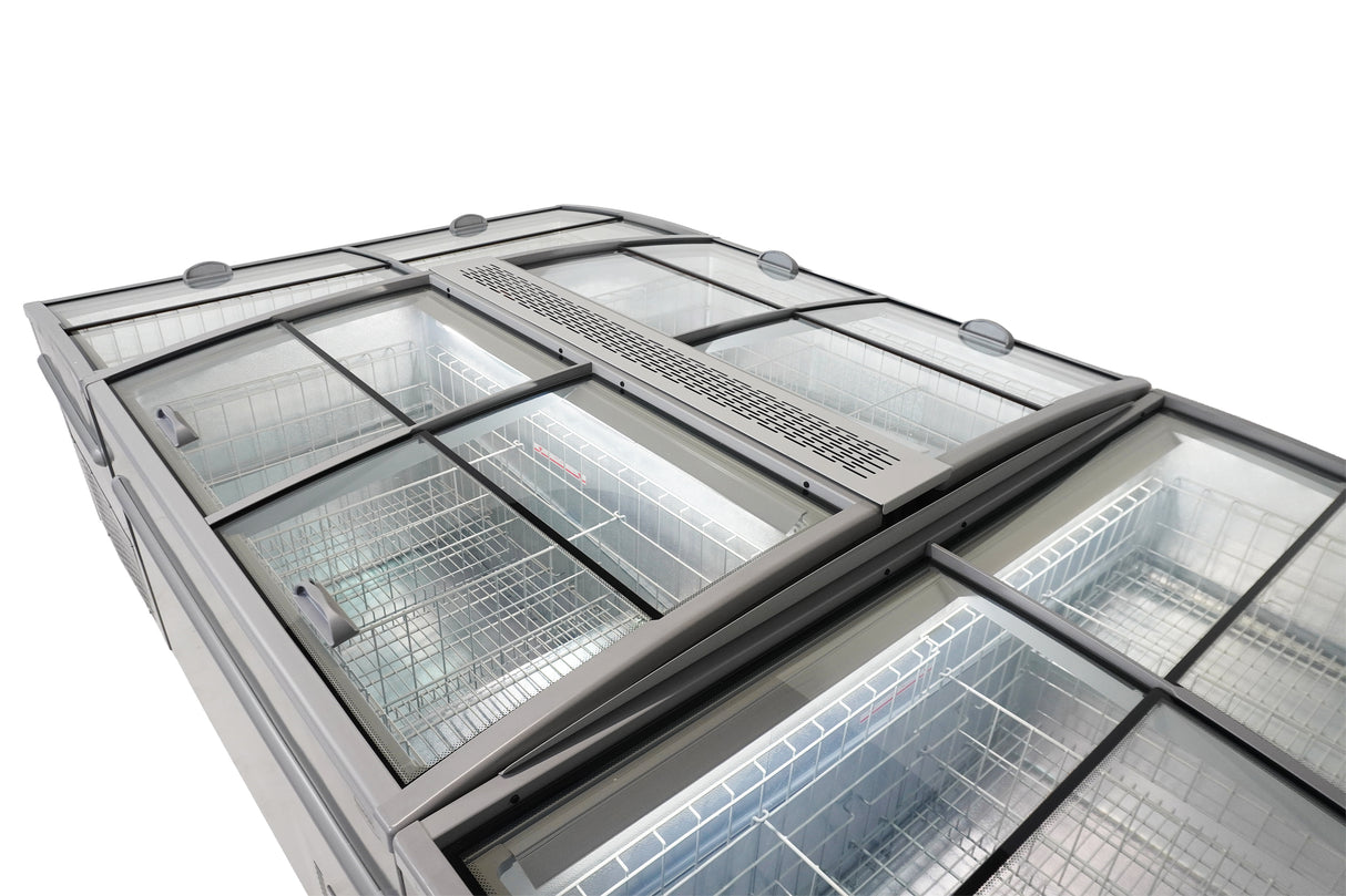 Supermarkt Vrieskist | 1040L | Grijs | -18°C/-22°C | Statisch | Schuifdeksels | 2500x850x870(h)mm