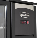 Barkoeler Glasdeuren | Zwart | 470L | +2°C/+10°C | Geforceerd | 1988x520x860(h)mm