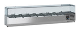 Gekoelde Opzetvitrine | 8 x 1/3 GN | 1800x395x435(h)mm