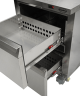 Koel-/Vrieskast | 185L | RVS | -18°C/-21°C & +1°C/+4°C | Geforceerd | 2 Laden (GN) | 705x785x850(h)mm