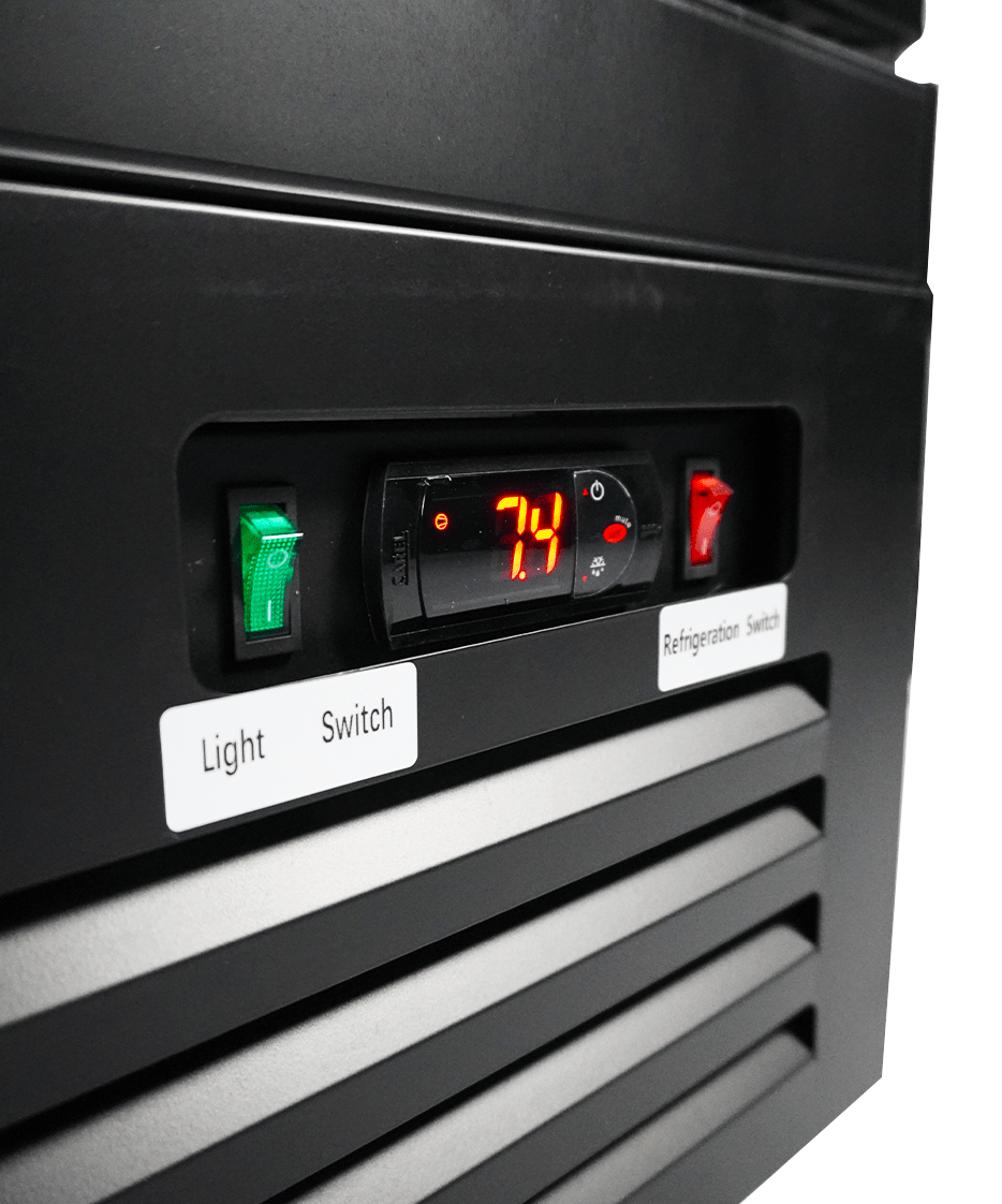 Glasdeur Koelkast | 1600L | Zwart | 0°C/+10°C | Geforceerd | Draaideuren | 1880x705x2050(h)mm