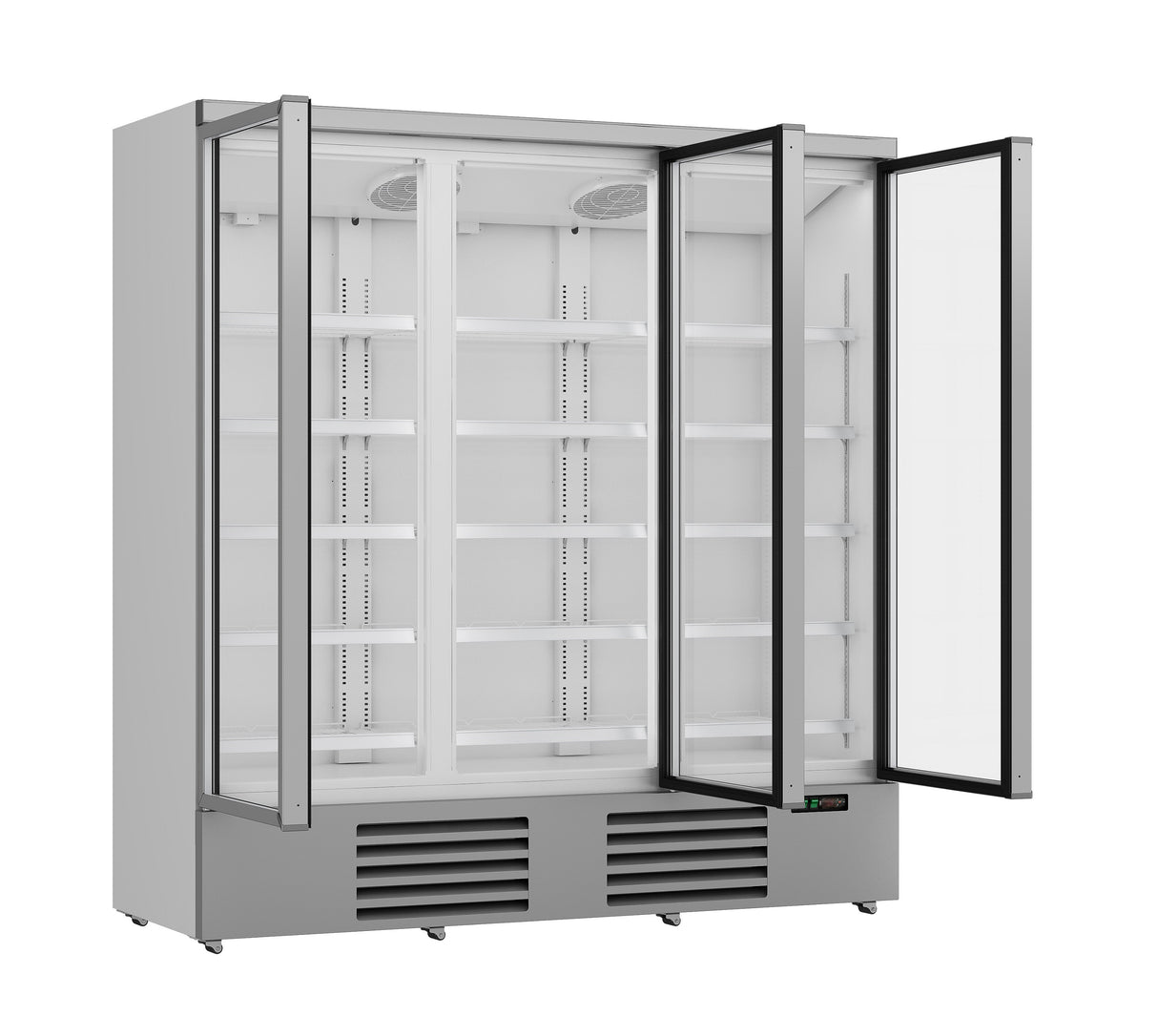 Glasdeur Koelkast Wit | 1530L | 3 Glasdeuren | 0°C/+10°C | Geforceerd | 1880x710x1997(h)mm