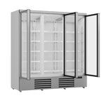 Glasdeur Koelkast Wit | 1530L | 3 Glasdeuren | 0°C/+10°C | Geforceerd | 1880x710x1997(h)mm