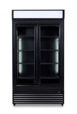 Glasdeur Koelkast Zwart | 780L | Schuifdeuren | +2°C/+10°C | Geforceerd | 1120x595x2100(h)mm