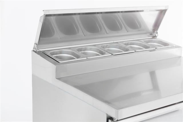 Gekoeld saladette | 5x 1/6 GN | +2°C/+8°C | Statisch met ventilator | 900x700x870(h)mm
