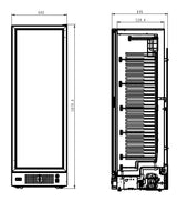 Glasdeur Vrieskast | Wit | 382L | 1 Deur | -18°C/-24°C | Statisch | 640x670x1875(h)mm