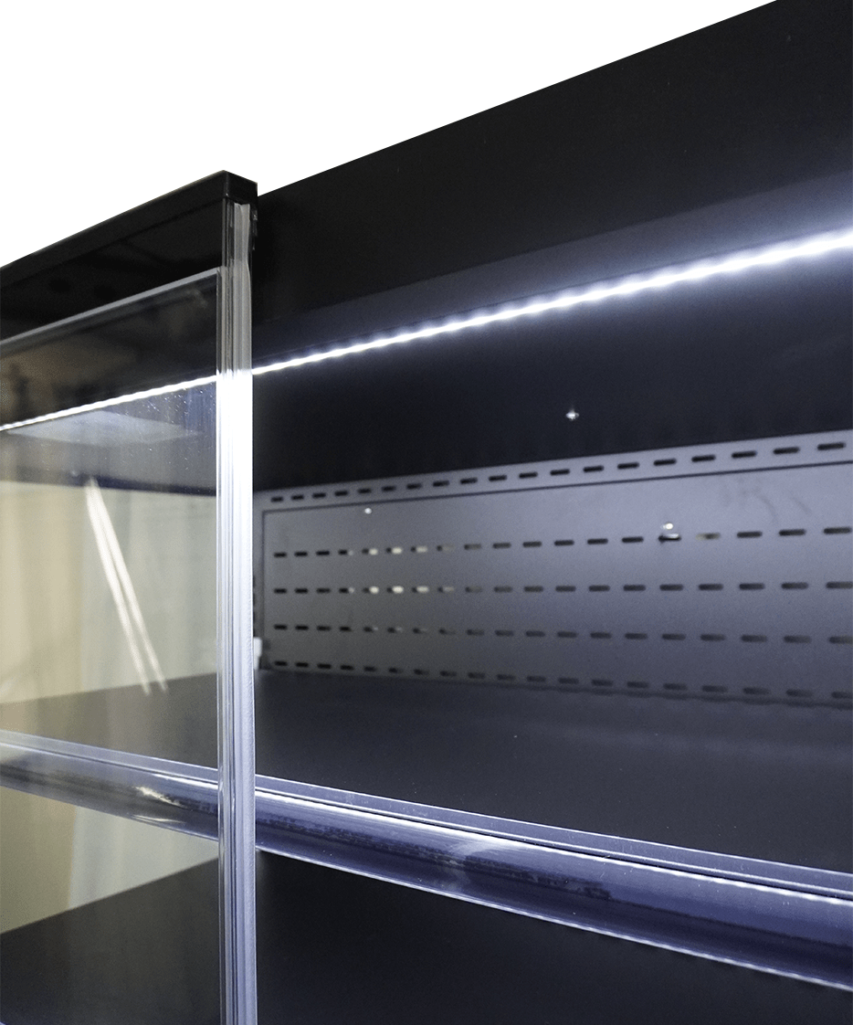 Wandkoeling Marco | Zwart | Draaideuren| 1292L | -1°C/+5°C | Geforceerd | 5 Etages | 1310x740x2010(h)mm