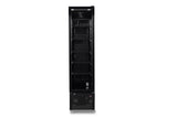 Glasdeur koelkast NAP-250 | 217L | Zwart | +2/+10 ºC | Geforceerd | Wielen | 460x560x1915(h)mm