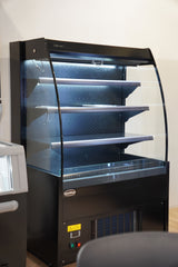 Wandkoeling zwart met nachtafdekking | 290L | 3 schappen | +2°C/+8°C | Geforceerd | 1000x660x1500(h)mm