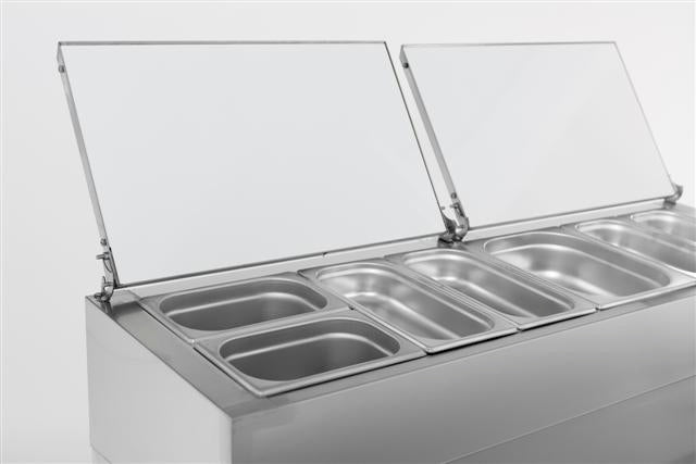 Gekoeld saladette | 6x 1/3 GN | +2°C/+8°C | Geforceerd | 1360x700x1085(h)mm