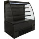 Combisteel Wandkoeling zwart met nachtafdekking | 3 schappen | +2°C/+4°C | Geforceerd | 1310x665x1500(h)mm | 7350.0005