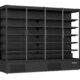 Combisteel Wandkoeling zwart met klapdeuren | 2585L | 5 schappen | -1°C/+5°C | Geforceerd | 2560x740x2010(h)mm | 7455.3110
