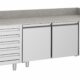 Combisteel Pizza Koelwerkbank | 615L | 2 deuren met 5 laden | -2°C/+8°C | Geforceerd | 2100x800x1080(h)mm | 7489.5235